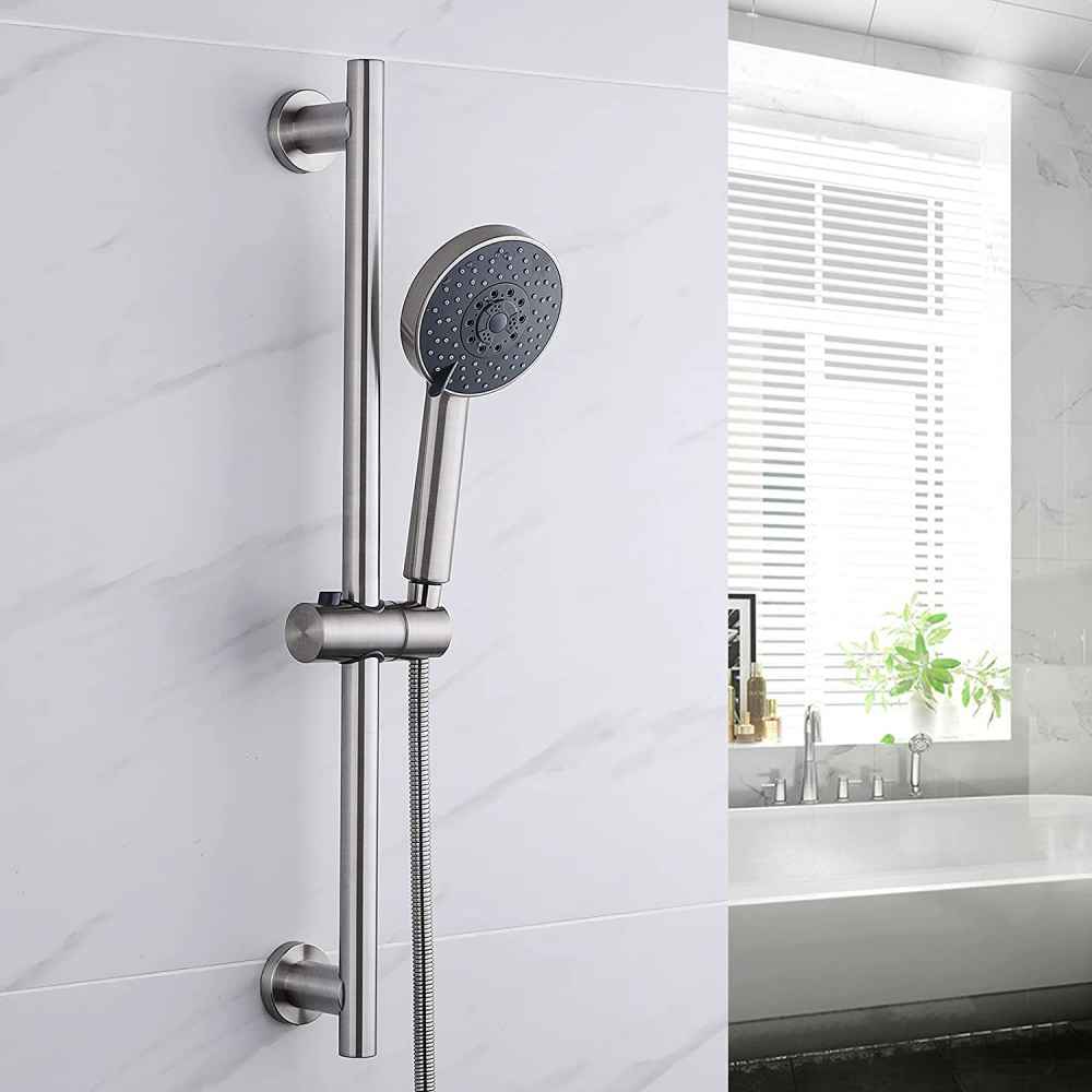 Brushed Stainless Steel Wall Mount  Stainless Steel Round Shower Head