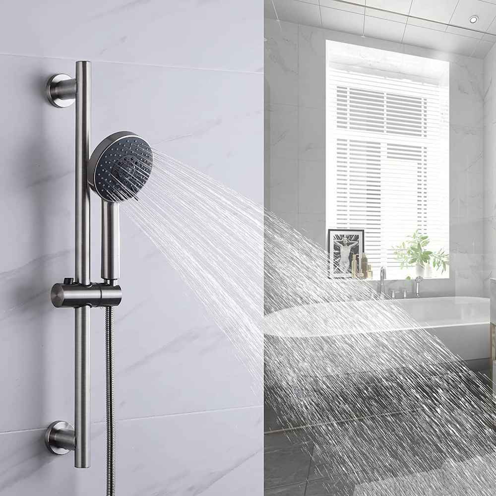 Brushed Stainless Steel Wall Mount  Stainless Steel Round Shower Head
