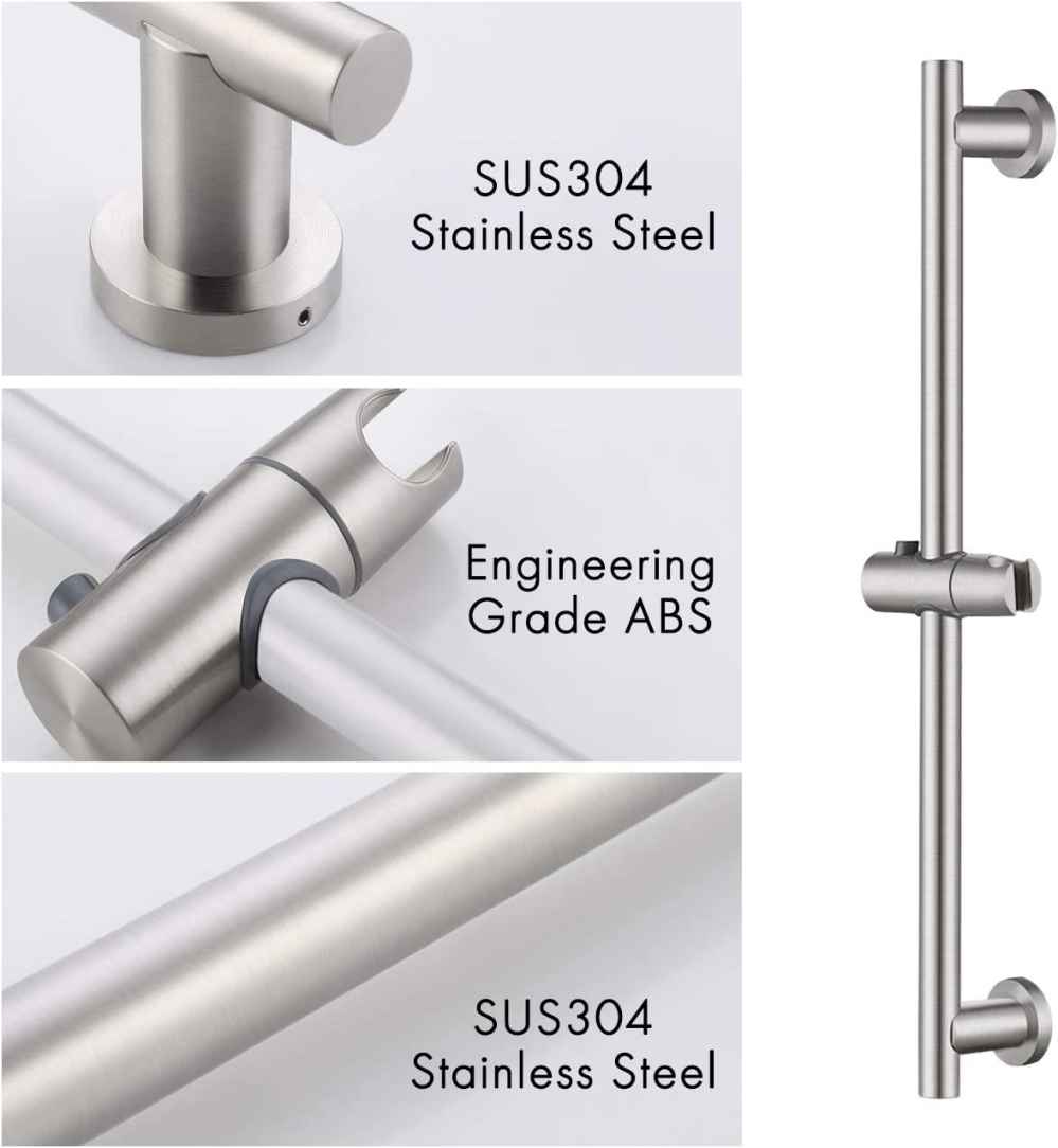 Brushed Stainless Steel Wall Mount  Stainless Steel Round Shower Head