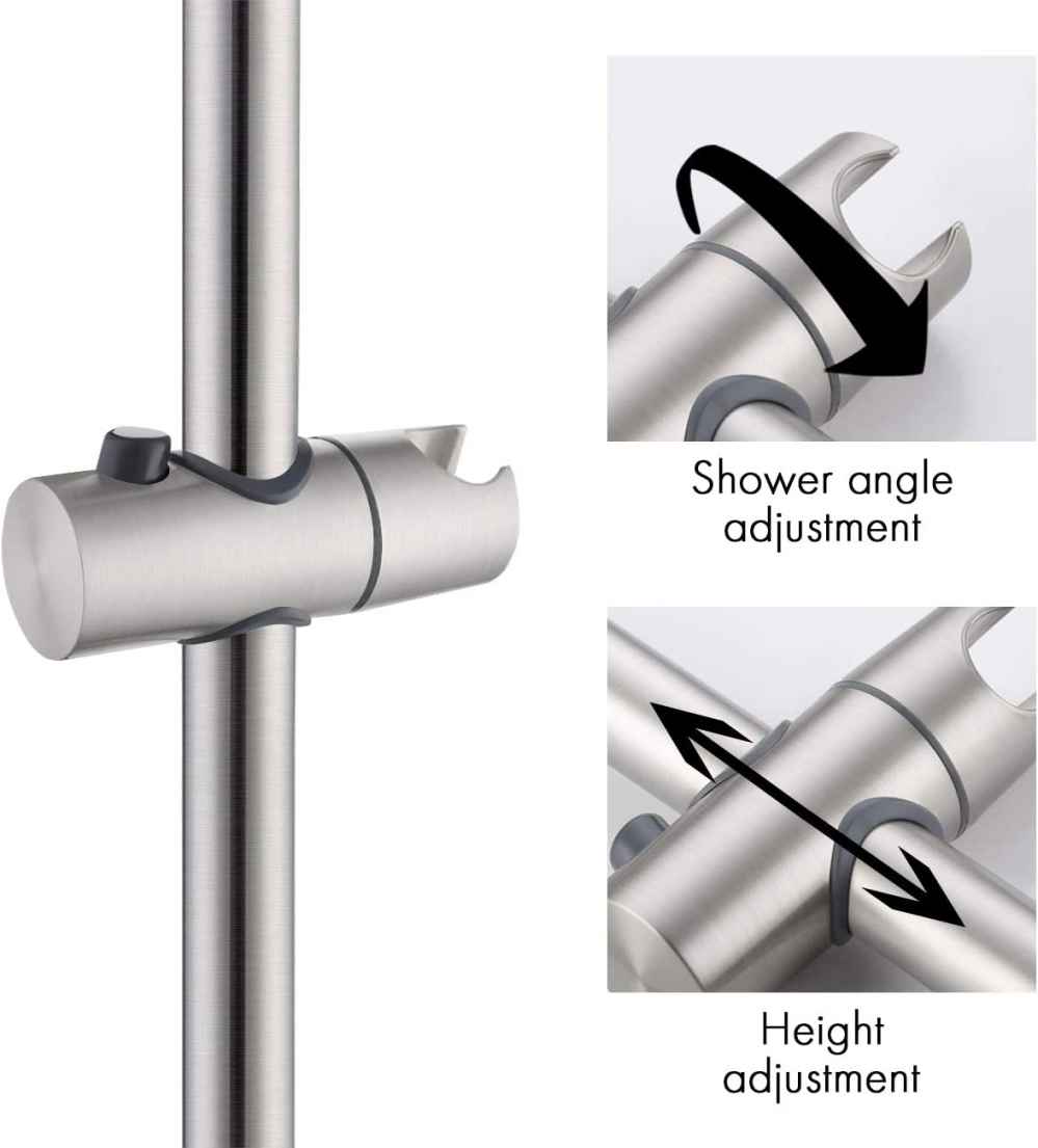 Brushed Stainless Steel Wall Mount  Stainless Steel Round Shower Head