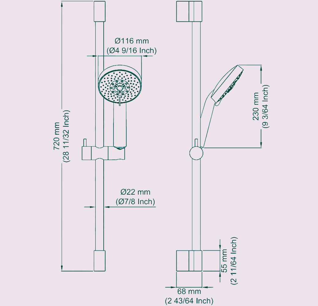Stainless Steel Wall Mount  Stainless Steel Round Shower Head