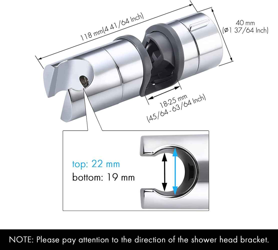 ABS Wall Mount Cylindrical Shower Head Holder