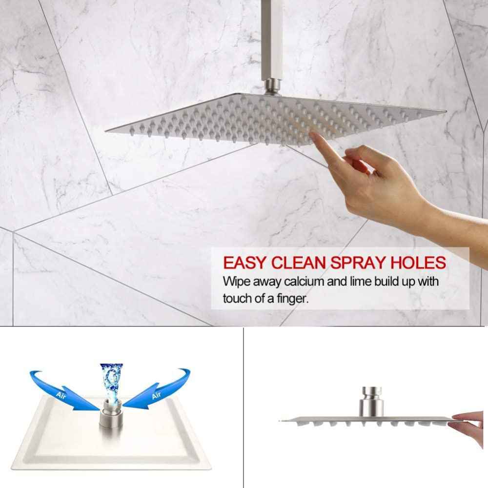 14.40-in. x 9.7-in. Shower Kit Brushed Nickel Stainless Steel CUPC