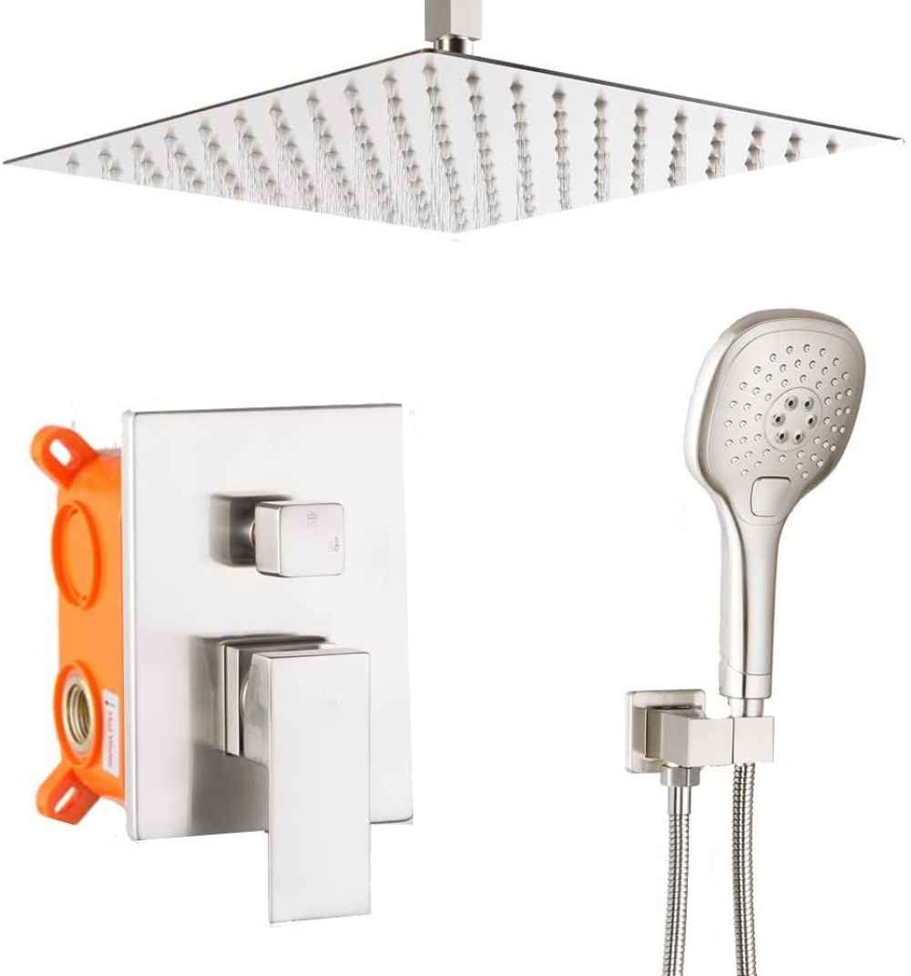 14.5-in. x 10-in. Shower Kit Chrome Stainless Steel CUPC