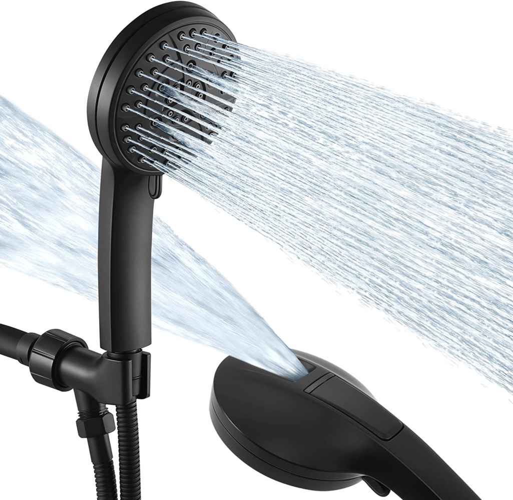 Matte Black Wall Mount Stainless Steel Round Shower Head