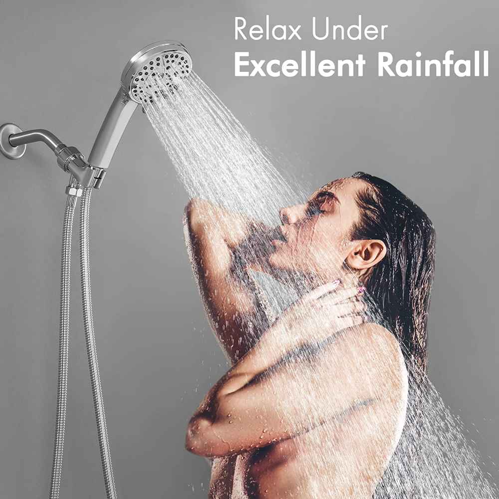 Polished Chrome Wall Mount  Stainless Steel Round Shower Head