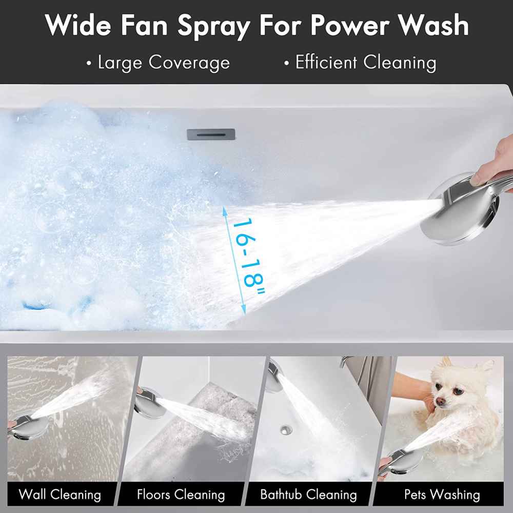 Polished Chrome Wall Mount  Stainless Steel Round Shower Head