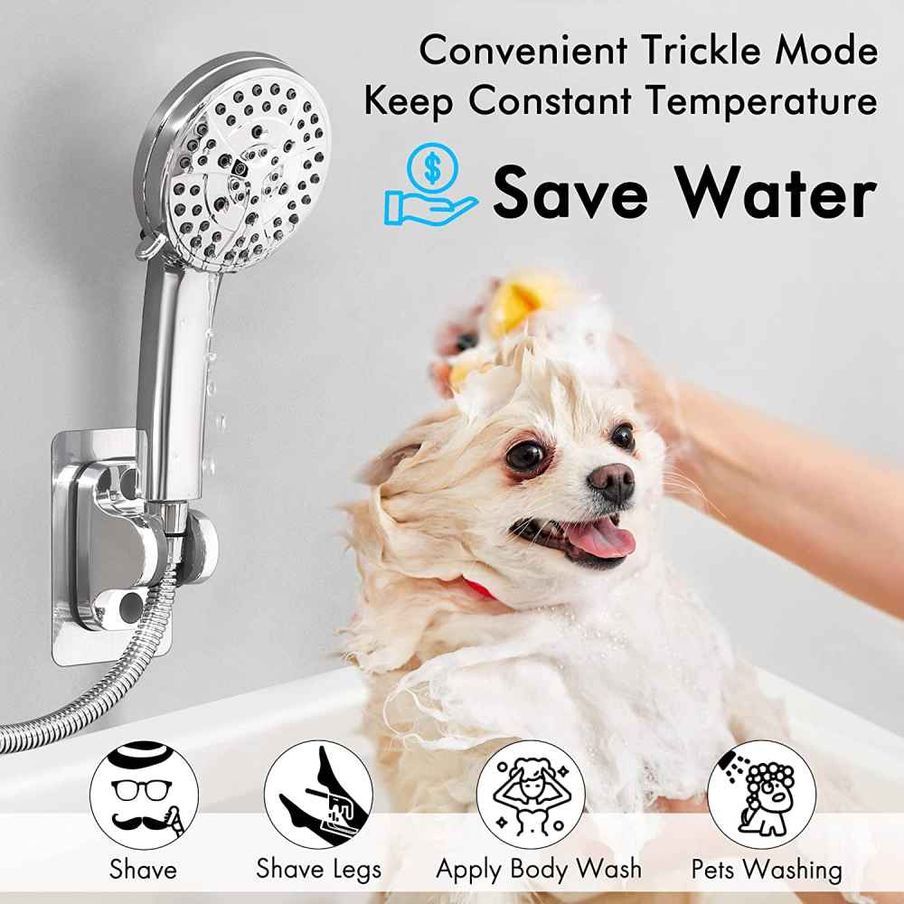 Polished Chrome Wall Mount  Stainless Steel Round Shower Head