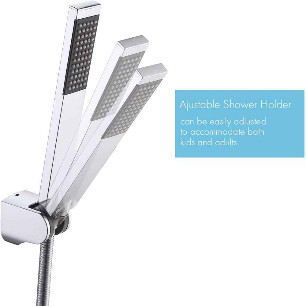 Polished Chrome Wall Mount Brass Rectangle Shower Head
