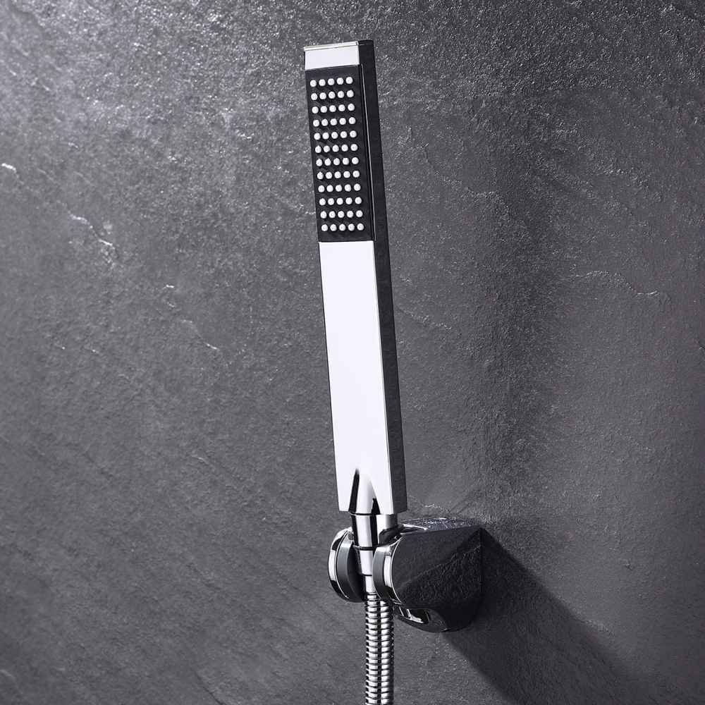 Polished Chrome Wall Mount Brass Rectangle Shower Head