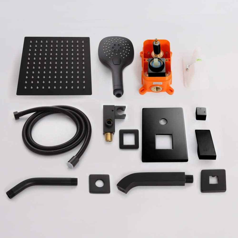 12.24-in. x 6.6-in. Shower Kit Oil Rubbed Bronze Stainless Steel CUPC