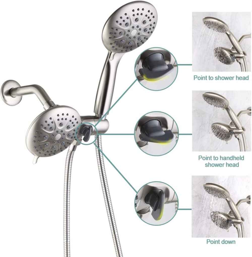 12.99-in. x 6.57-in. Shower Kit Brushed Nickel Stainless Steel CUPC