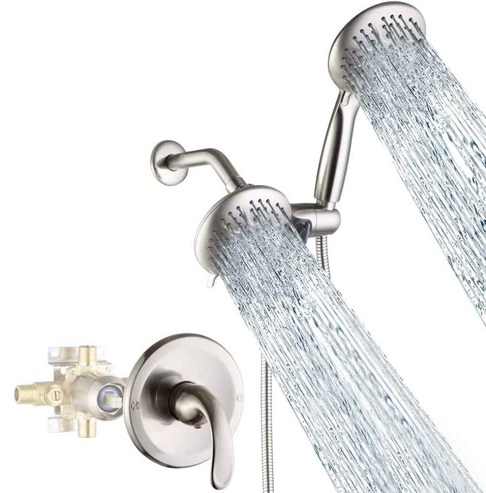 12.99-in. x 6.57-in. Shower Kit Brushed Nickel Stainless Steel CUPC