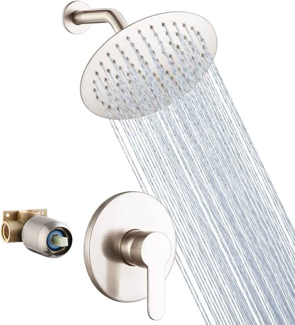 10.6-in. x 3.18-in. Shower Kit Brushed Nickel Stainless Steel CUPC