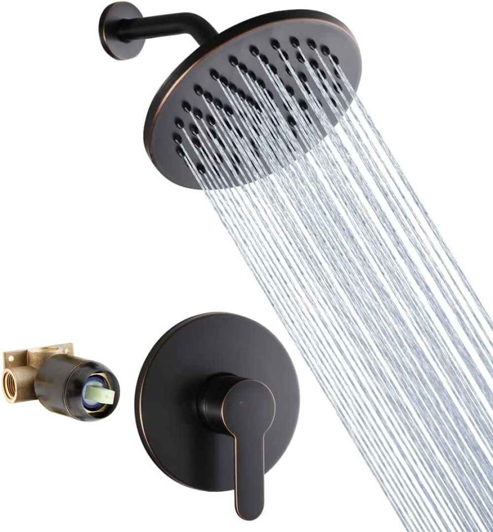 11.57-in. x 3.3-in. Shower Kit Oil Rubbed Bronze Stainless Steel CUPC