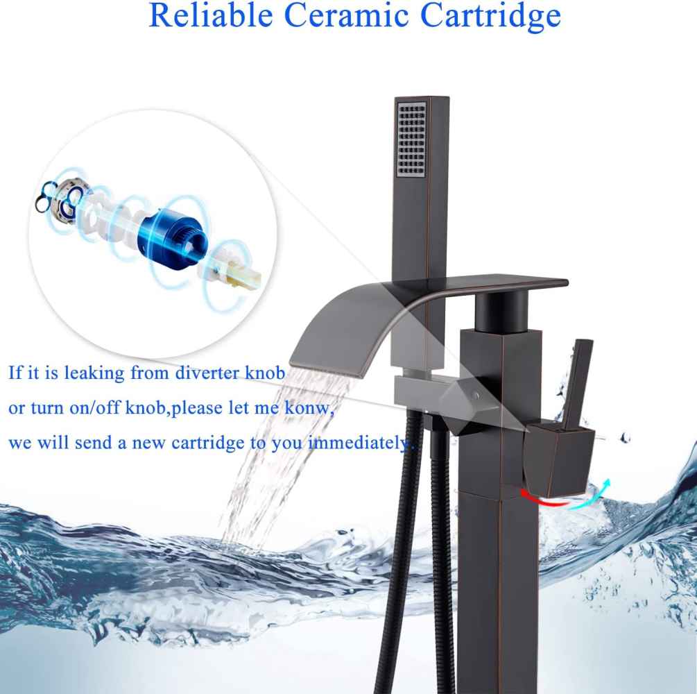 1 Hole  Oil Rubbed Bathtub Shower Faucet Oil Rubbed Bronze Brass
