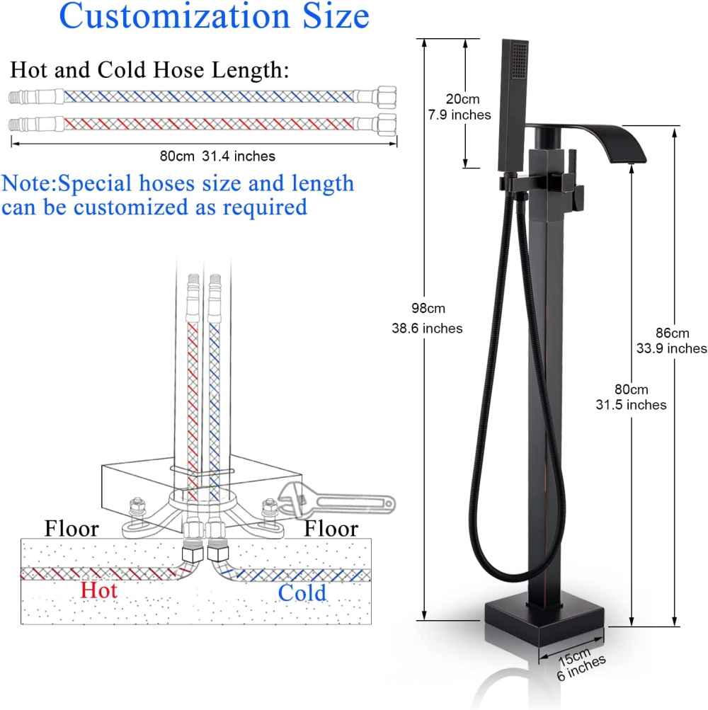 1 Hole  Oil Rubbed Bathtub Shower Faucet Oil Rubbed Bronze Brass