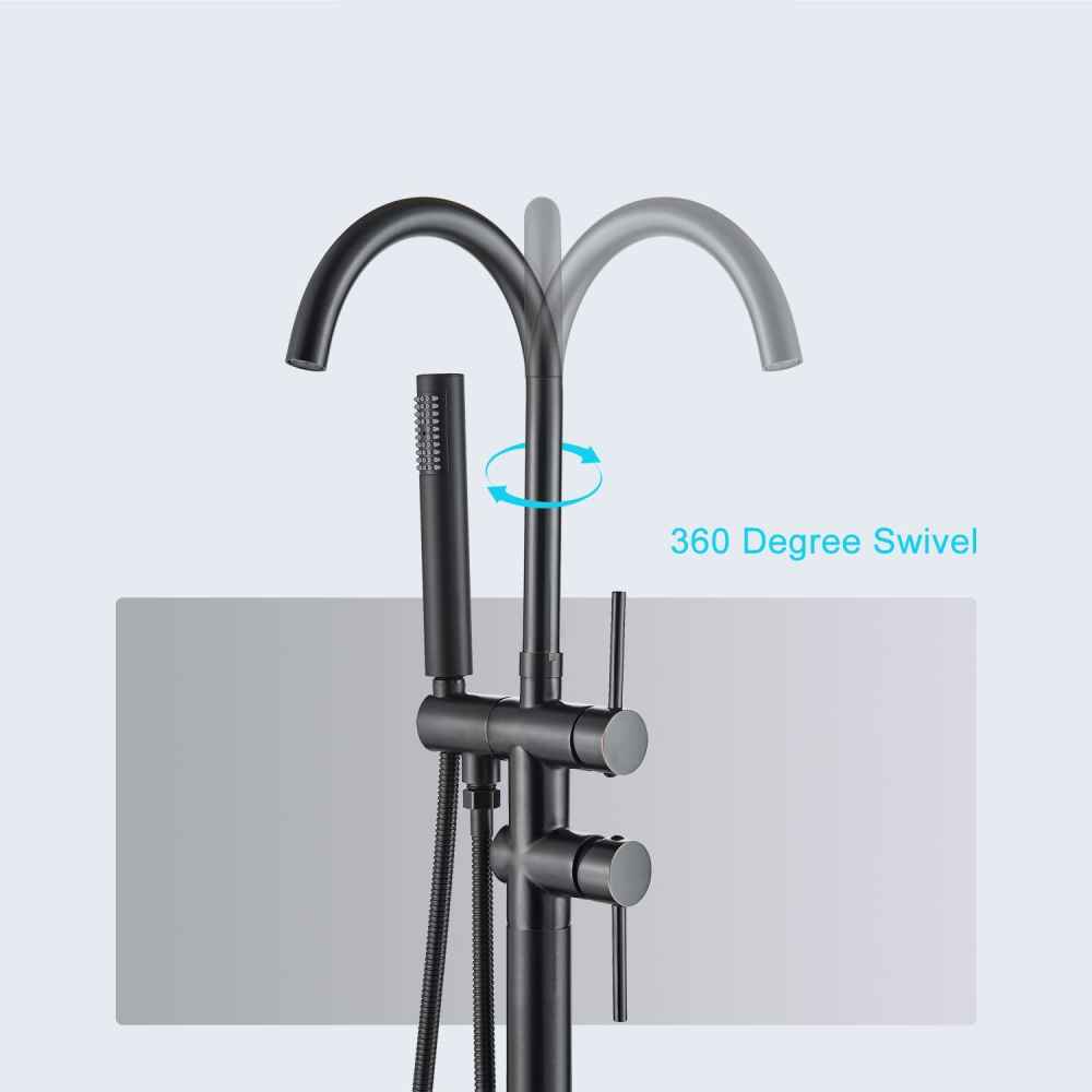 1 Hole Oil Rubbed Bathtub Shower Faucet Oil Rubbed Bronze Brass