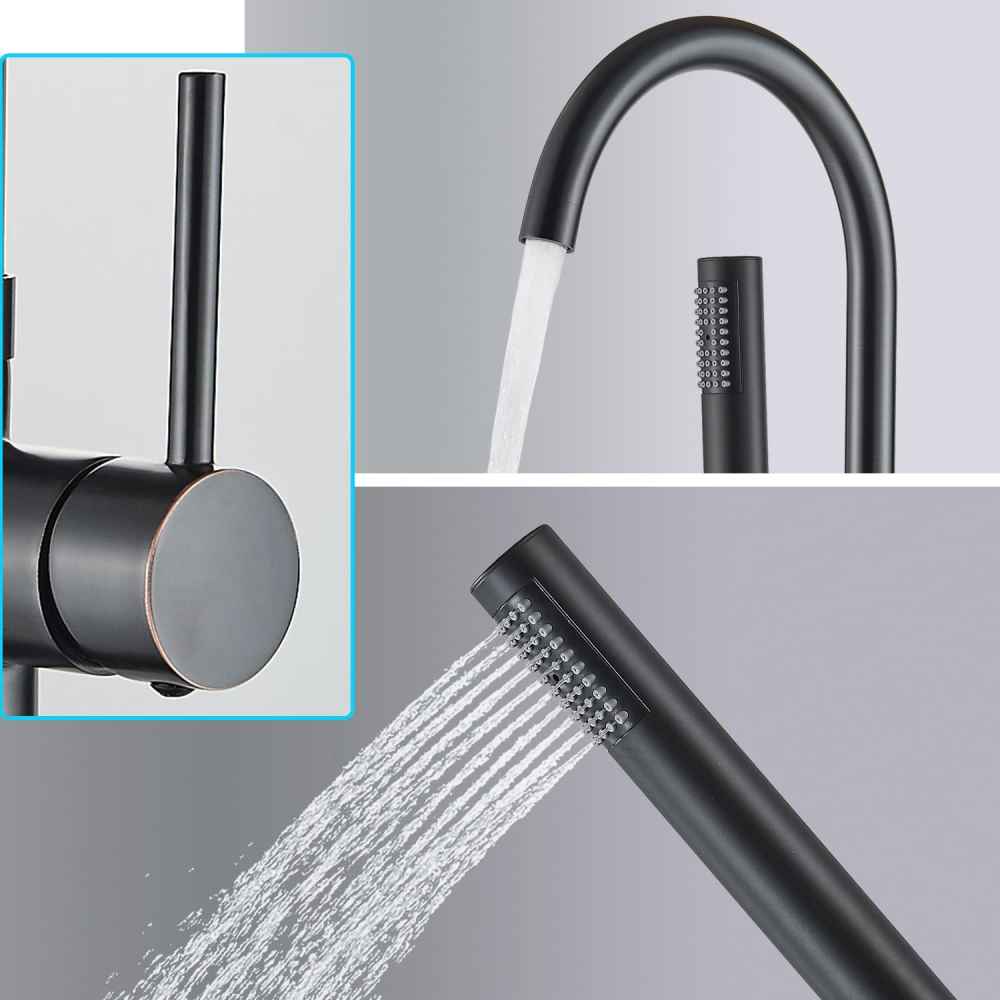 1 Hole Oil Rubbed Bathtub Shower Faucet Oil Rubbed Bronze Brass