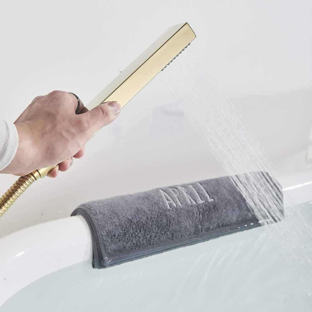 1 Hole  Polished Bathtub Shower Faucet Gold Brass