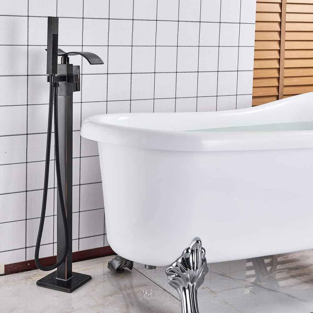 1 Hole  Oil Rubbed Bathtub Shower Faucet Oil Rubbed Bronze Brass-Ceramic