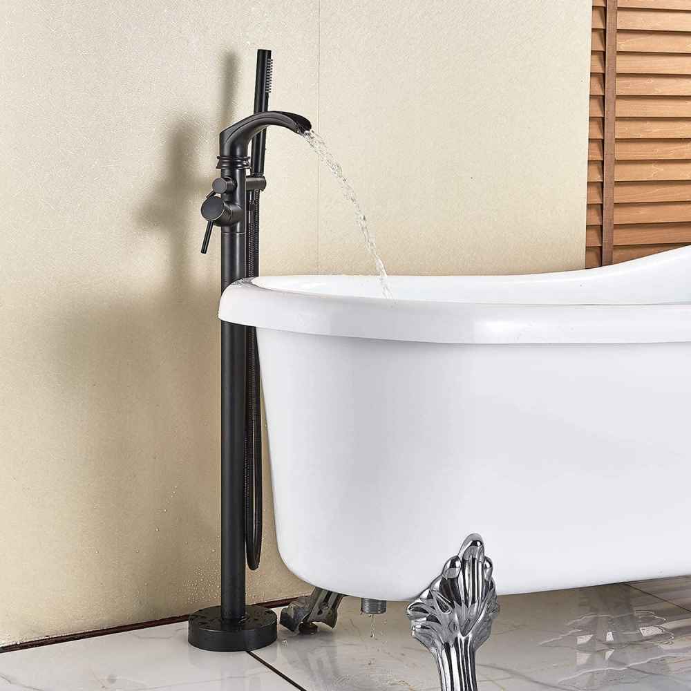 1 Hole  Oil Rubbed Bathtub Shower Faucet Oil Rubbed Bronze Brass-Ceramic
