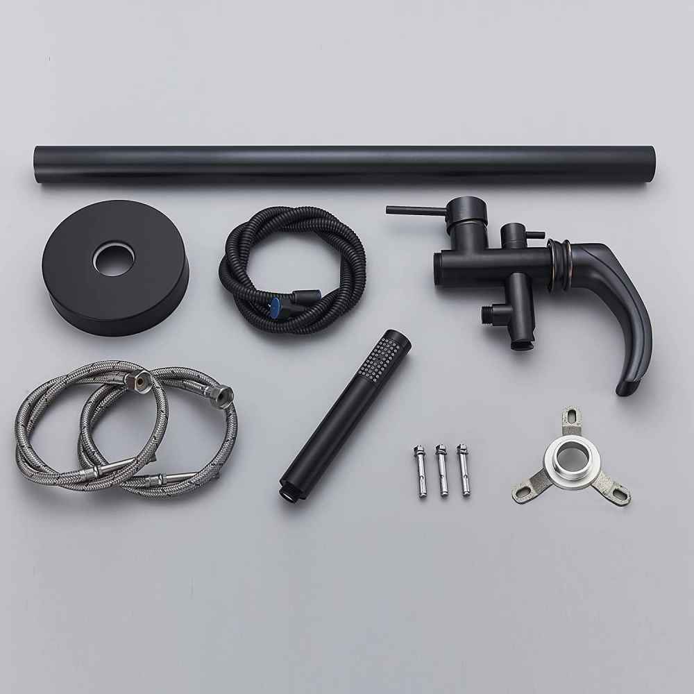 1 Hole  Oil Rubbed Bathtub Shower Faucet Oil Rubbed Bronze Brass-Ceramic