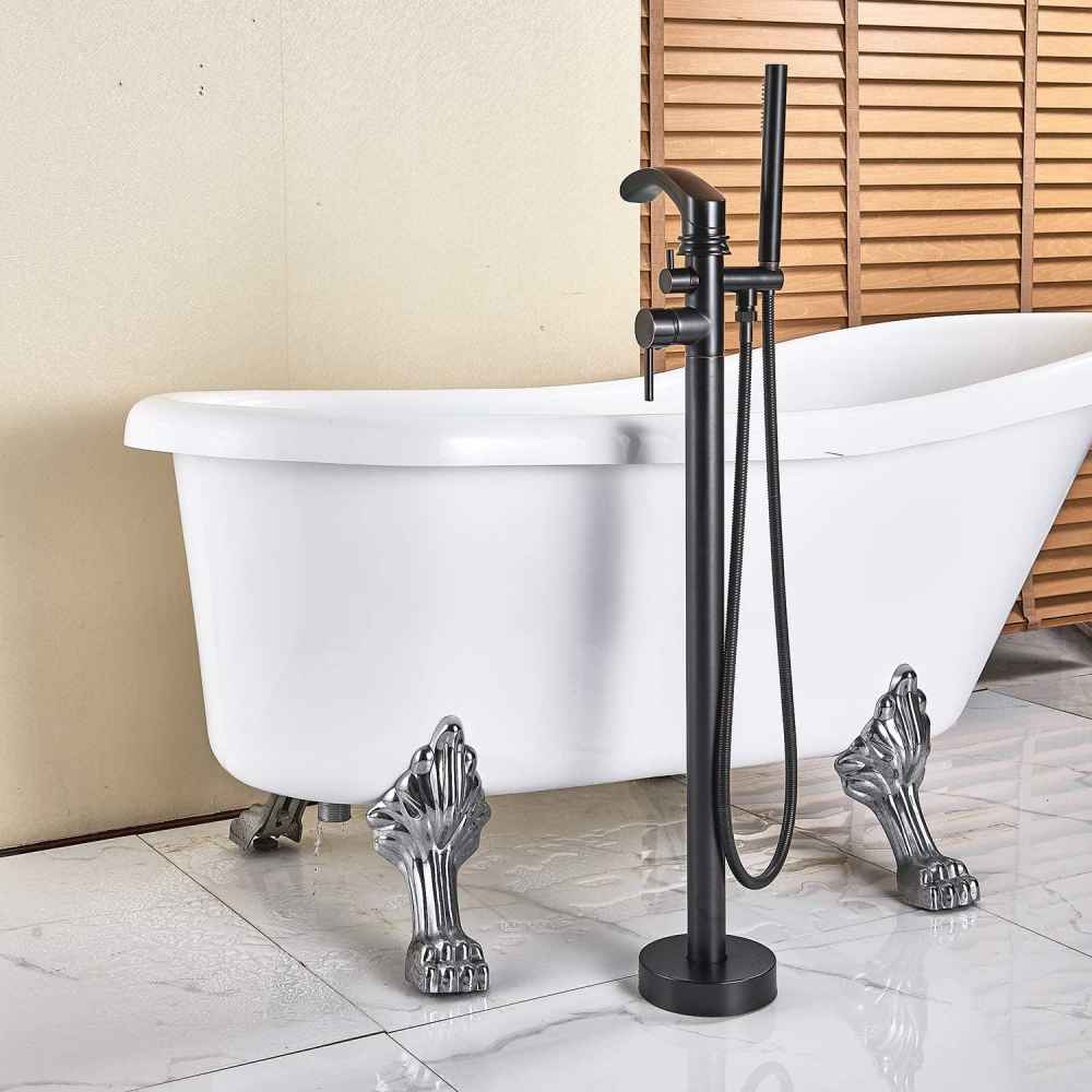 1 Hole  Oil Rubbed Bathtub Shower Faucet Oil Rubbed Bronze Brass-Ceramic