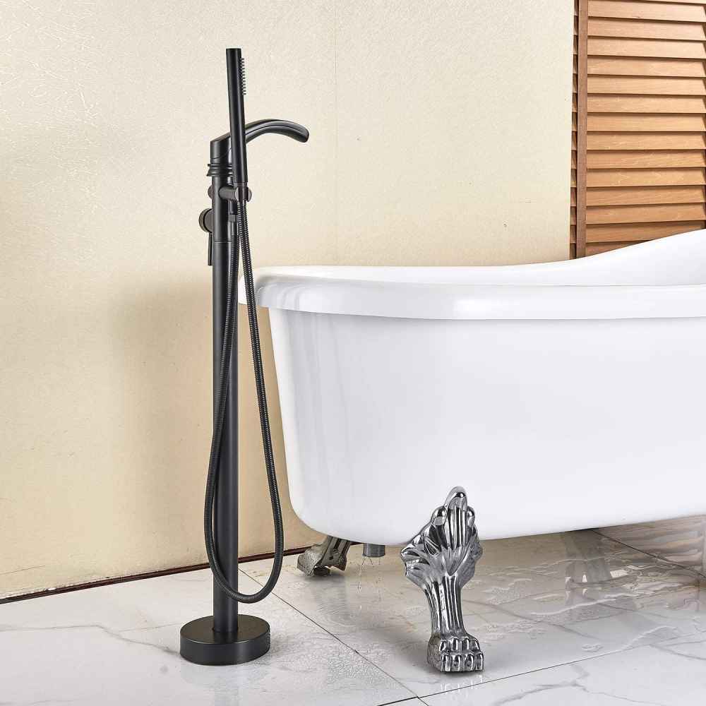 1 Hole  Oil Rubbed Bathtub Shower Faucet Oil Rubbed Bronze Brass-Ceramic