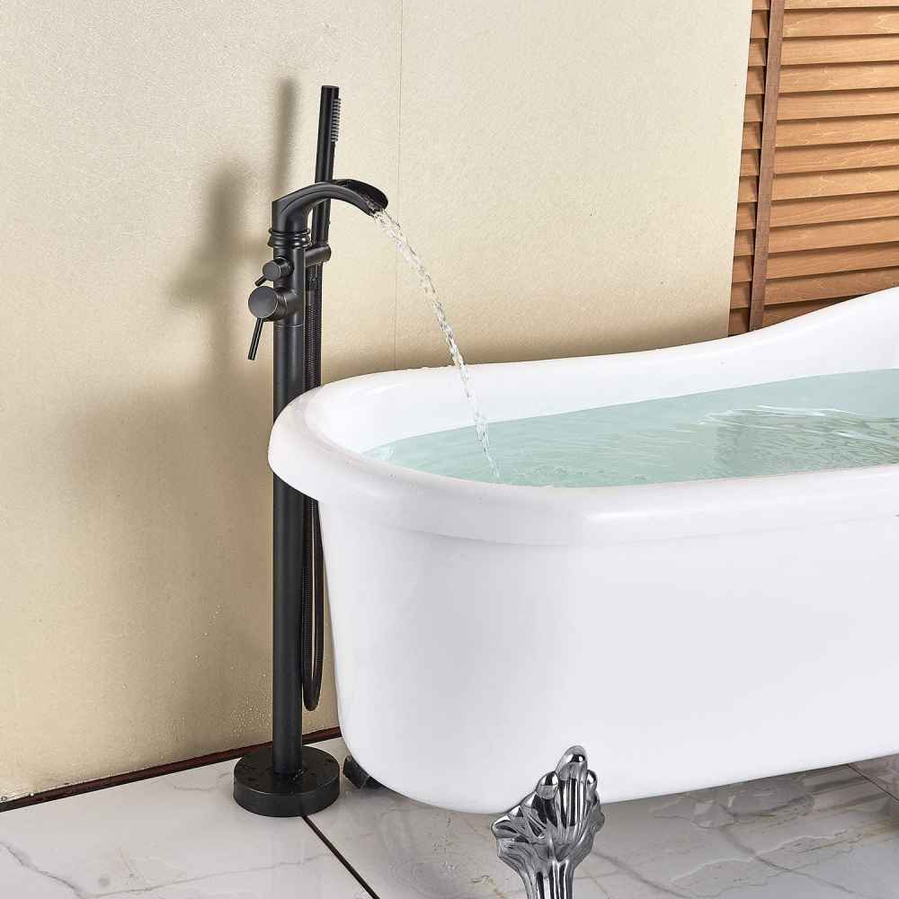 1 Hole  Oil Rubbed Bathtub Shower Faucet Oil Rubbed Bronze Brass-Ceramic