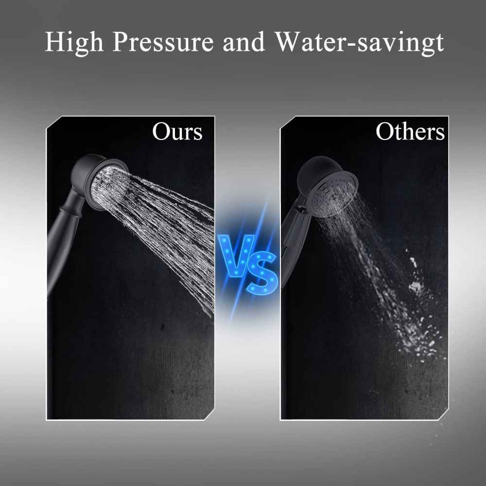 1 Hole  Matte Bathtub Shower Faucet Black Brass-Ceramic
