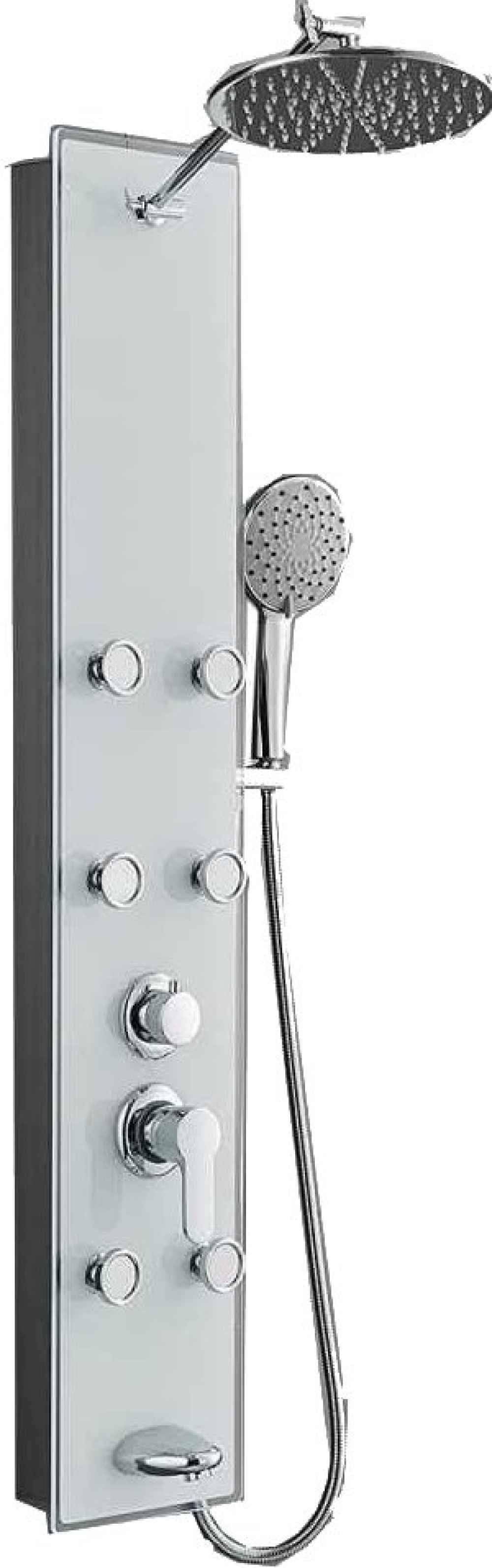 8.6-in. x 47-in. Shower Panel Chrome Stainless Steel-Brass