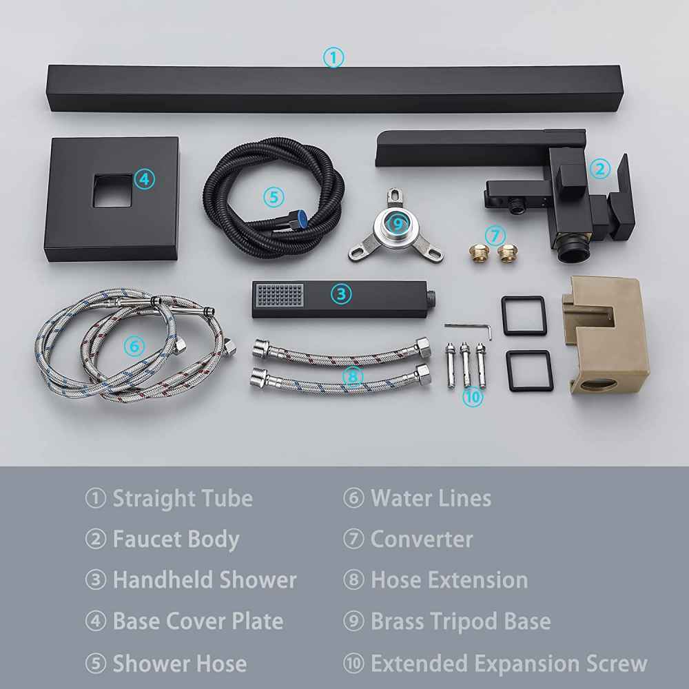 1 Hole  Oil Rubbed Bathtub Shower Faucet Black Brass