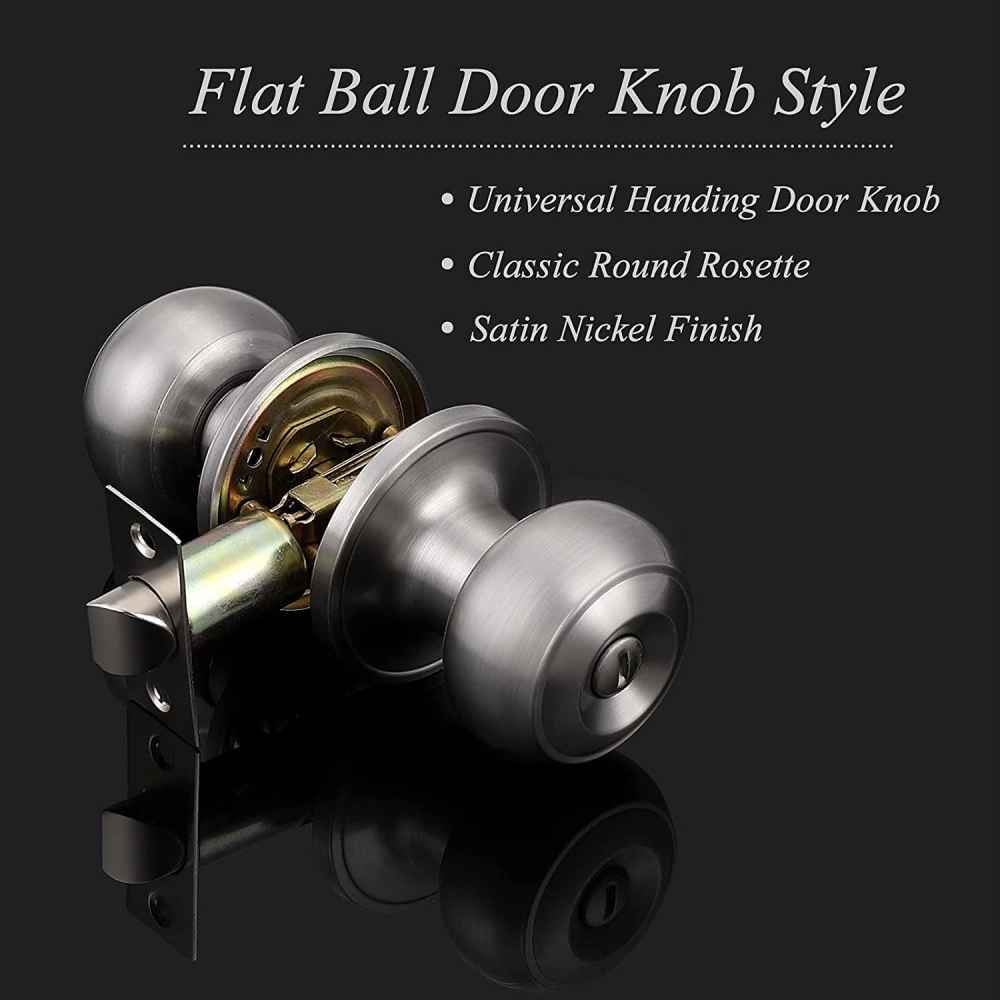 3-in. x 0.039-in. Stainless Steel Door Door Lock In Satin Nickel