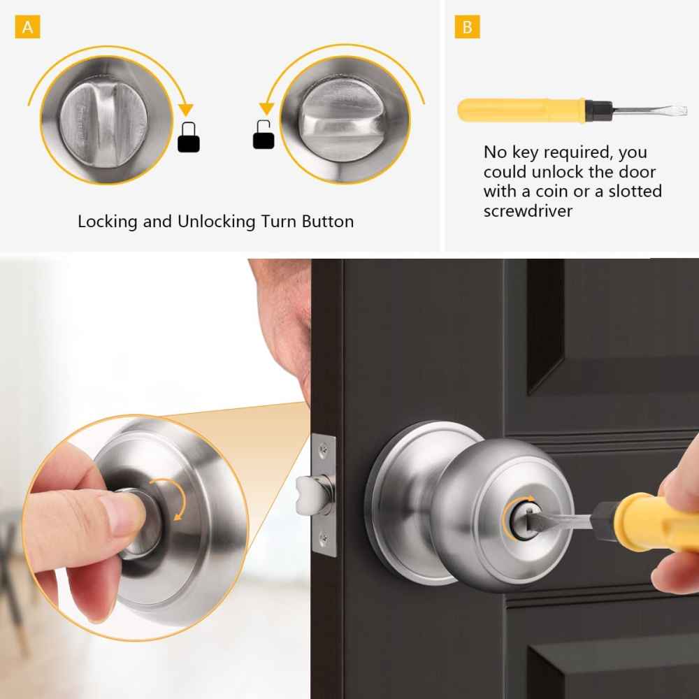 3-in. x 0.039-in. Stainless Steel Door Door Lock In Satin Nickel