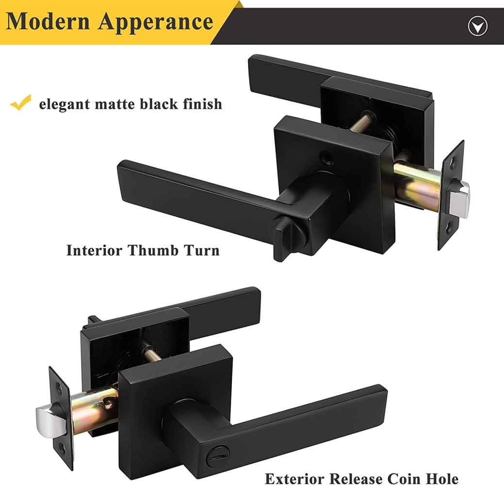 5-in. x 0.03-in. Zinc Alloy Door Door Lock In Black