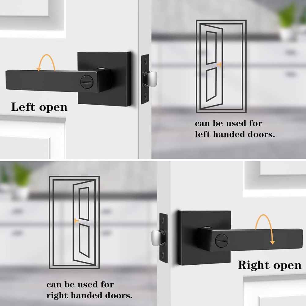 5-in. x 0.03-in. Zinc Alloy Door Door Lock In Black