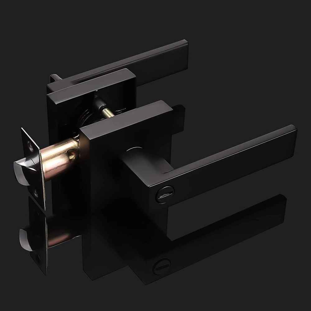 5-in. x 0.03-in. Zinc Alloy Door Door Lock In Black