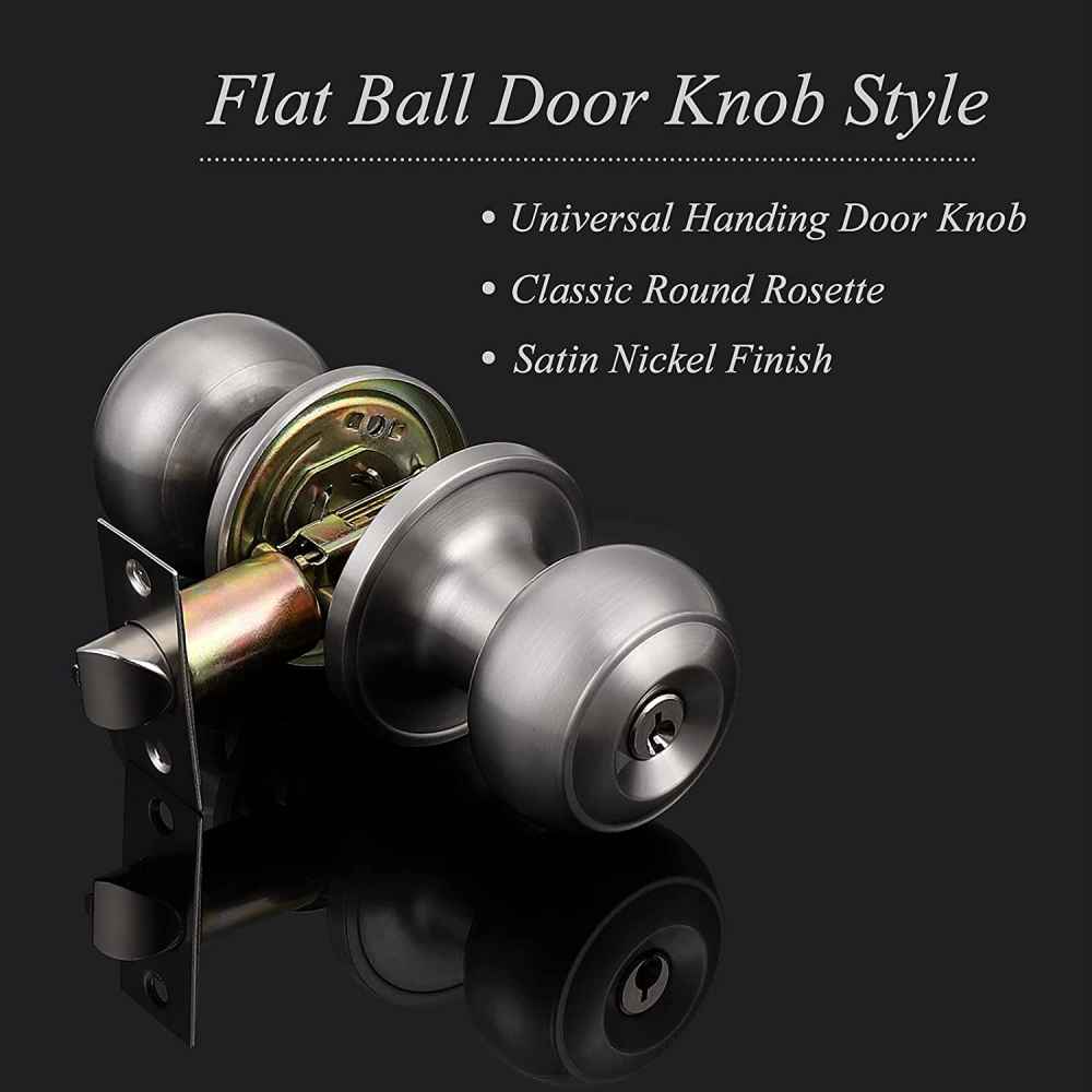 3-in. x 0.039-in. Stainless Steel Door Door Lock In Satin Nickel