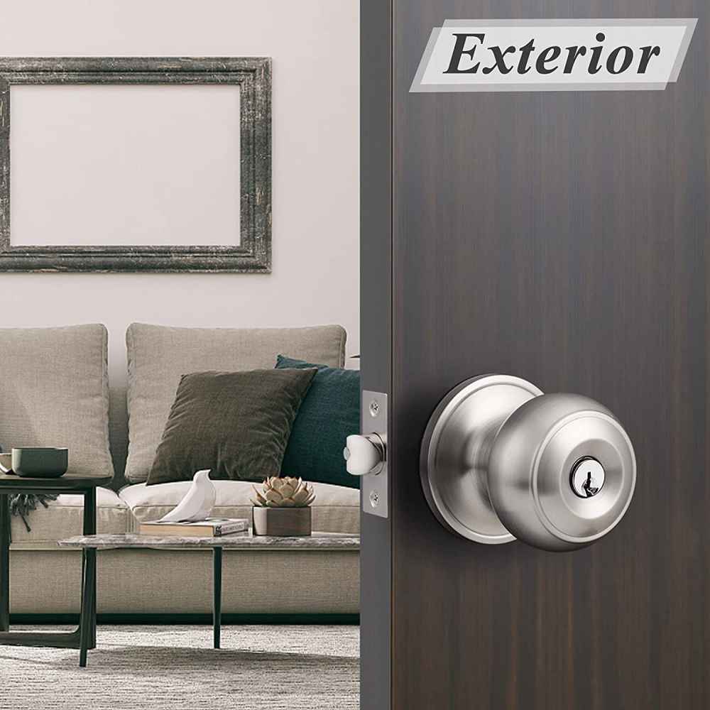 3-in. x 0.039-in. Stainless Steel Door Door Lock In Satin Nickel