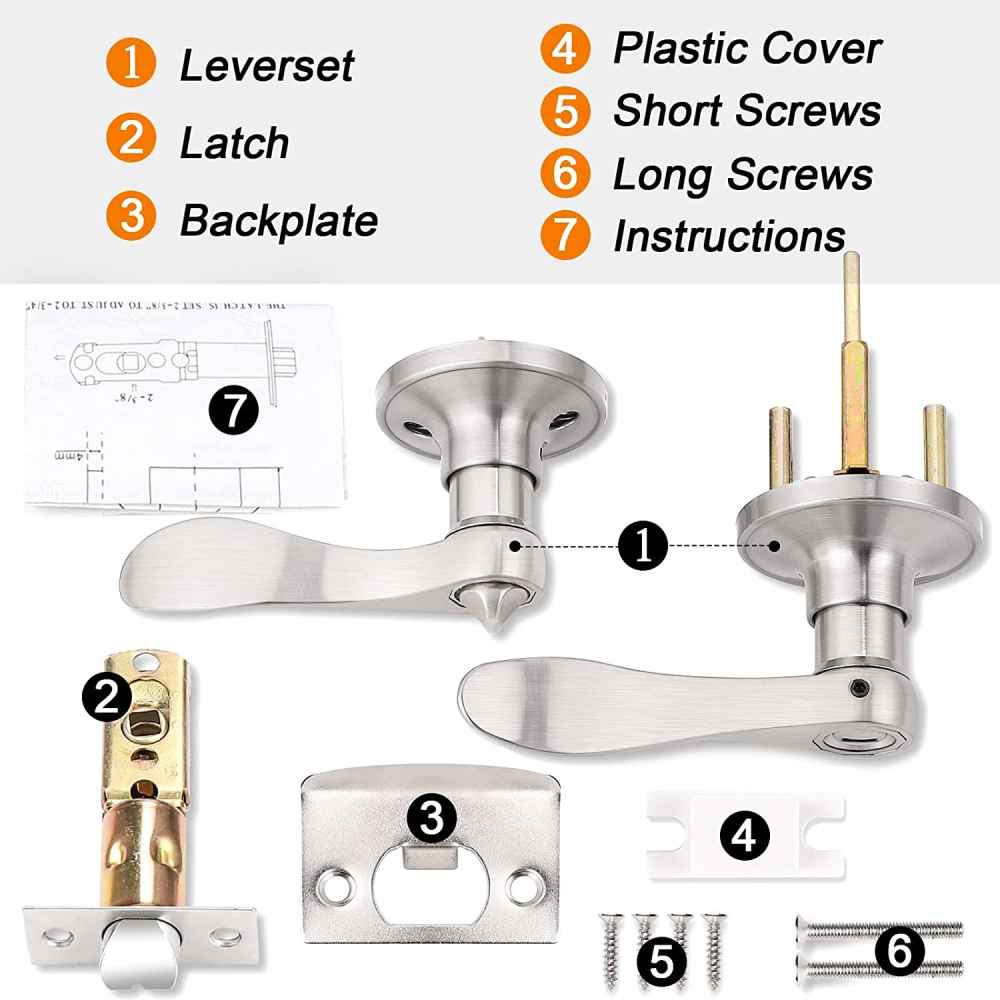 5-in. x 0.03-in. Zinc Alloy Door Door Lock In Satin Nickel