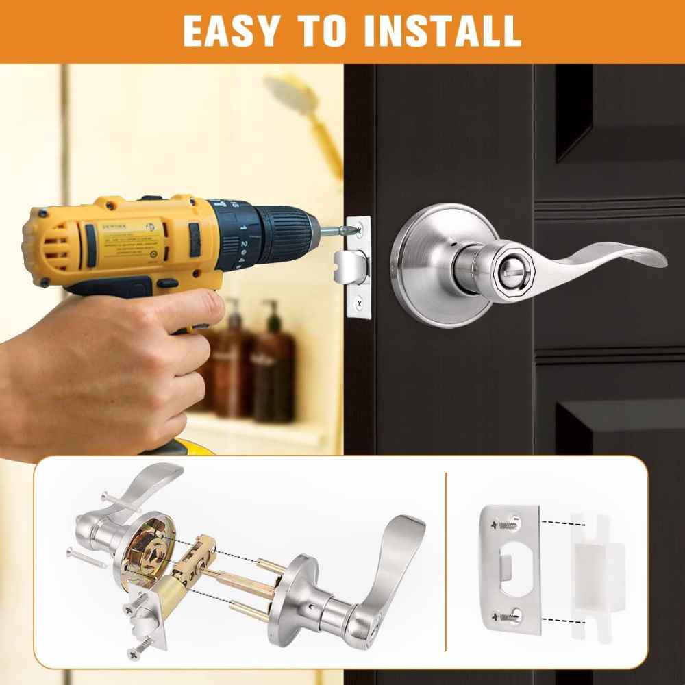 5-in. x 0.03-in. Zinc Alloy Door Door Lock In Satin Nickel