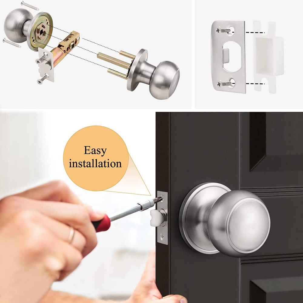 3-in. x 0.011-in. Stainless Steel Door Door Lock In Satin Nickel