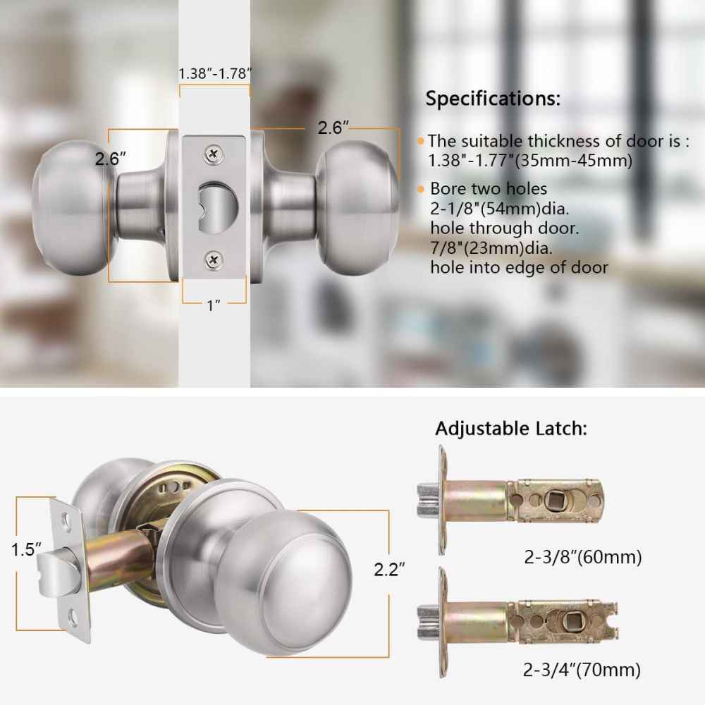 3-in. x 0.011-in. Stainless Steel Door Door Lock In Satin Nickel