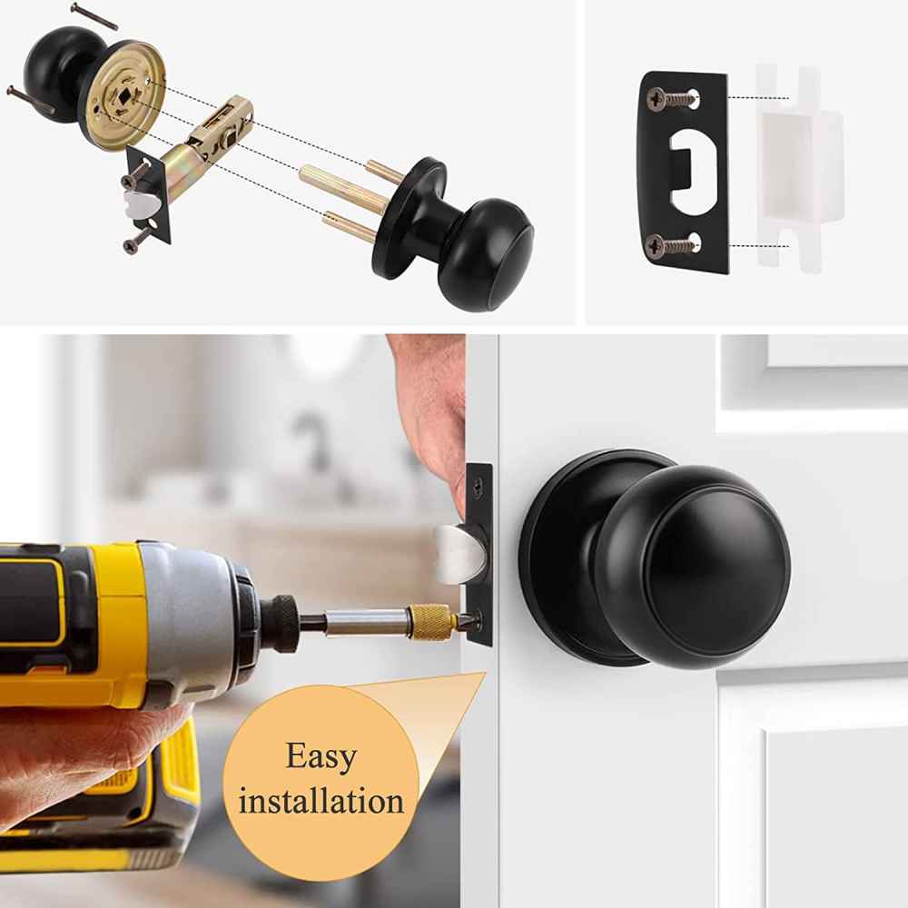 2.5-in. x 0.039-in. Stainless Steel Door Door Lock In Black