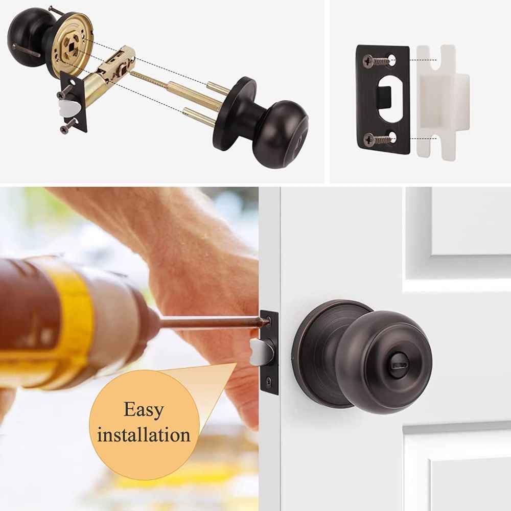 2.5-in. x 1-in. Stainless Steel Door Door Lock In Oil Rubbed Bronze