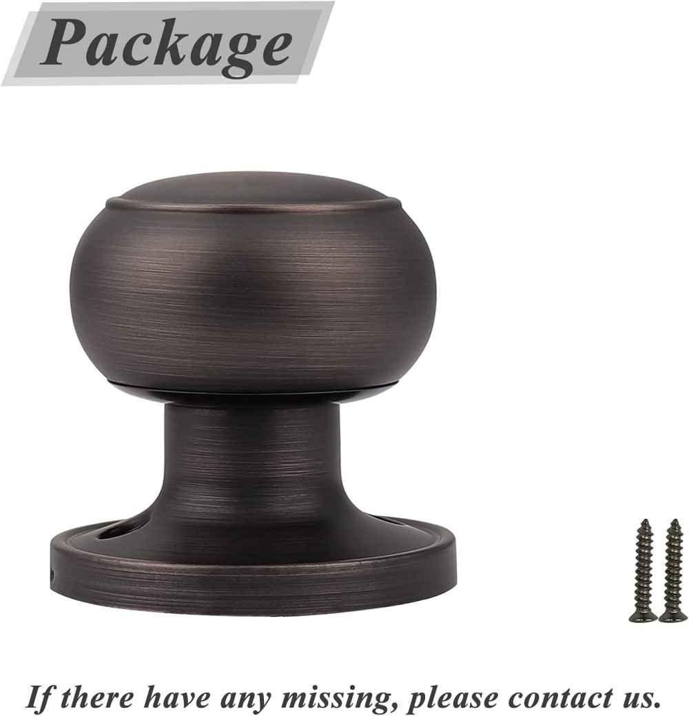 2.05-in. x 0.01-in. Stainless Steel Door Door Knob In Oil Rubbed Bronze
