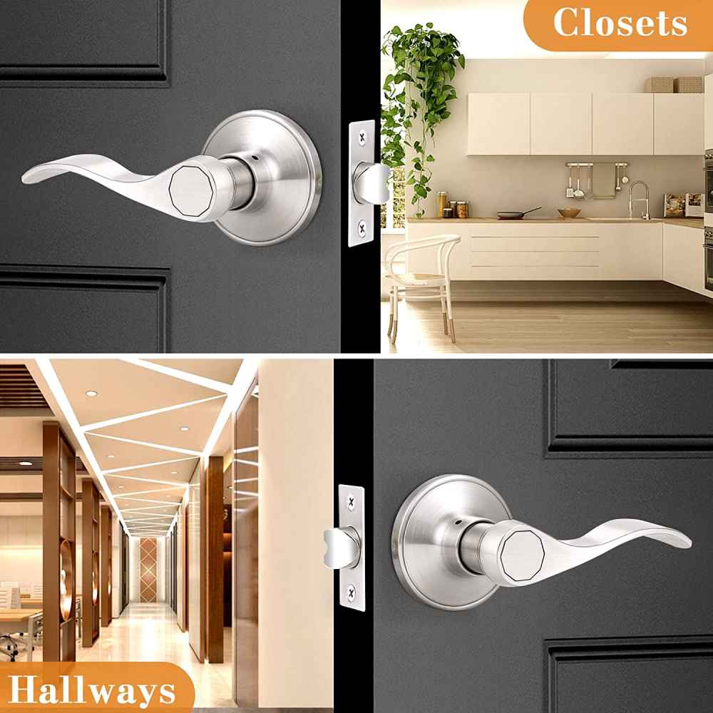 4.7-in. x 0.01-in. Zinc Alloy Door Door Lock In Satin Nickel