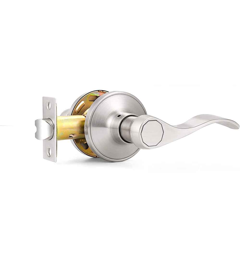 4.7-in. x 0.01-in. Zinc Alloy Door Door Lock In Satin Nickel