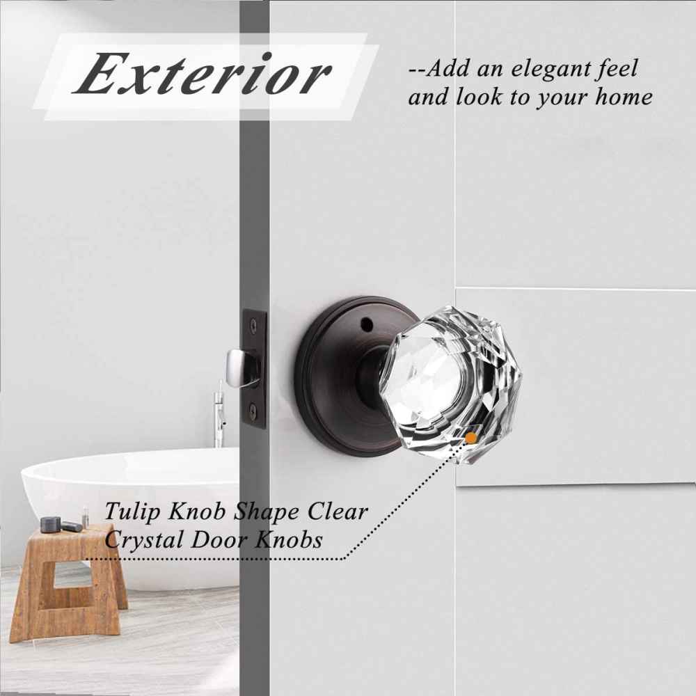 2.5-in. x 0.03-in. Glass-Zinc Alloy Door Door Lock In Oil Rubbed Bronze